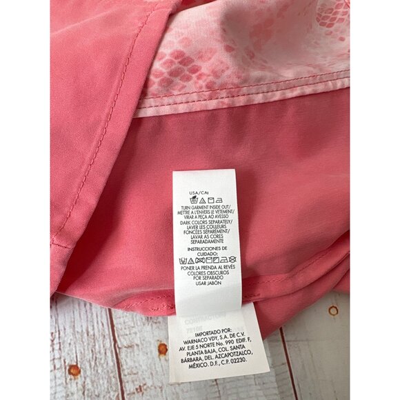 Calvin Klein V-Neck Snake Print Top In Tea Rose Size Small NWT - Picture 6 of 6